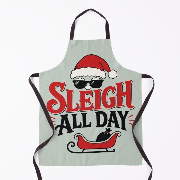 Item preview, Sleigh All Day Cool Santa Christmas Pun designed and sold by Clean Print Goods.