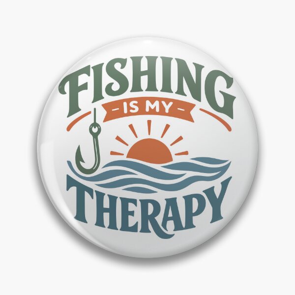 Item preview, Fishing Is My Therapy Hook & Sun – Angler Gift designed and sold by stylishdzign.