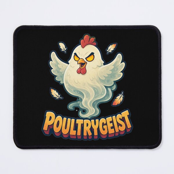 Item preview, Poultrygeist Glowing Eyes Cartoon Chicken Art Halloween Chicken Pun Gift for Chicken Lovers designed and sold by Nightarel.