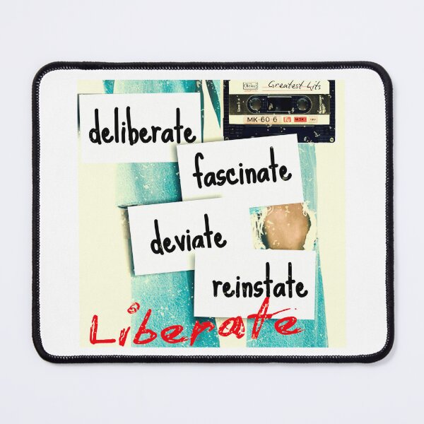 Item preview, INXS Mediate Lyrics - Deliberate Fascinate Deviate Liberate designed and sold by pulse_retail.