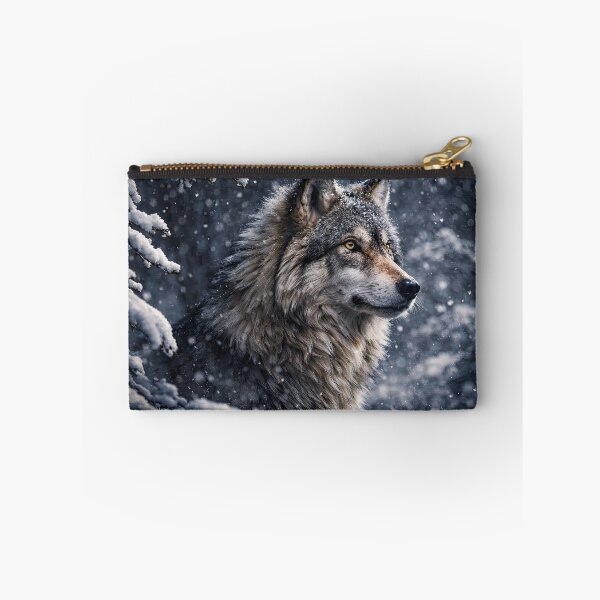 Item preview, Majestic Wolf in Snowy Forest Season Wintery Solstice Yule Seasons Greetings designed and sold by Stephanie Laird.