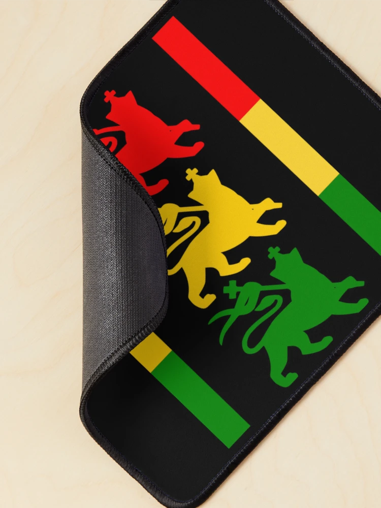 Thumbnail 2 of 5, Mouse Pad, Three Rasta Lions designed and sold by RastaColors.