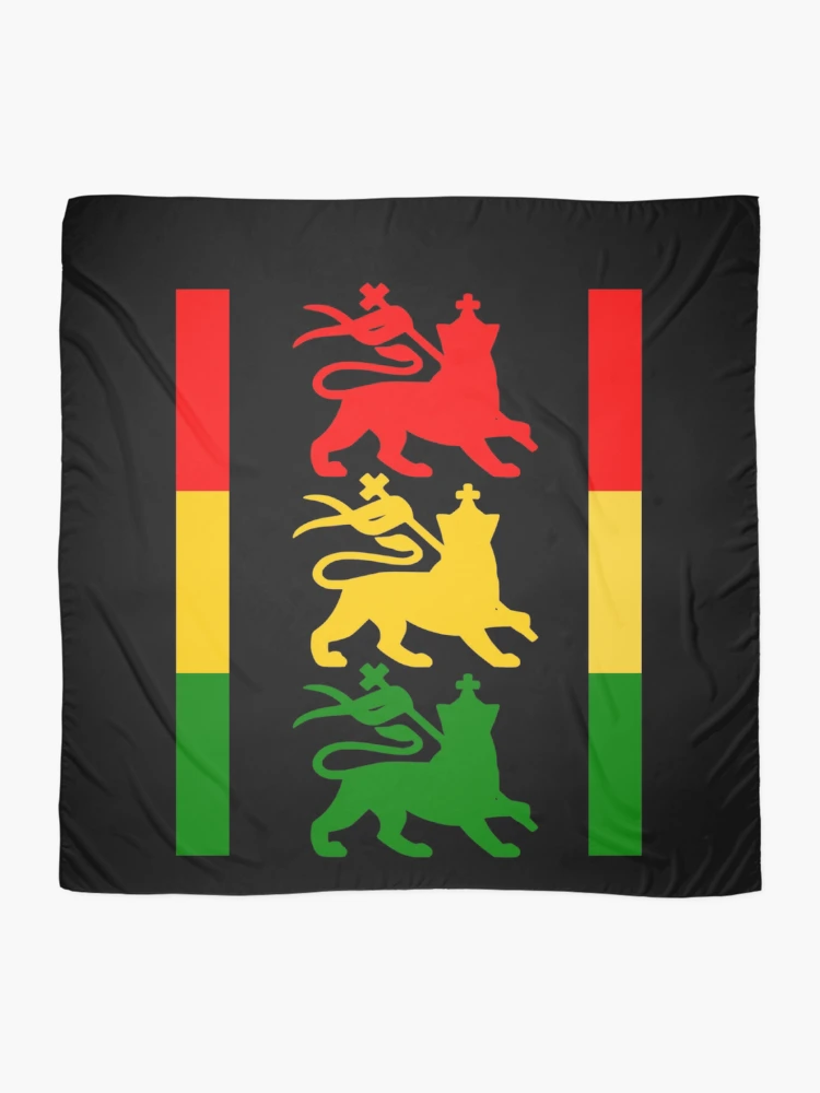Thumbnail 2 of 3, Scarf, Three Rasta Lions designed and sold by RastaColors.