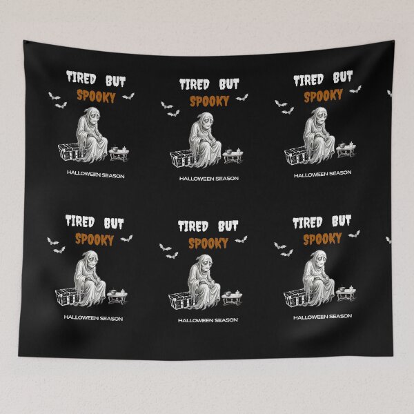 Item preview, Tired But Spooky Ghost Halloween Black designed and sold by Umbrella urban.