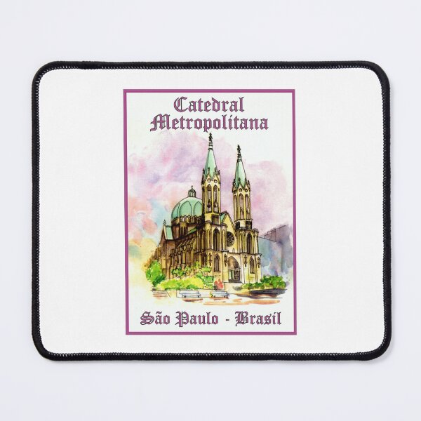 Item preview, Se Cathedral Sao Paulo - Metropolitan Cathedral Watercolor Brasil designed and sold by Sampa In Focus.