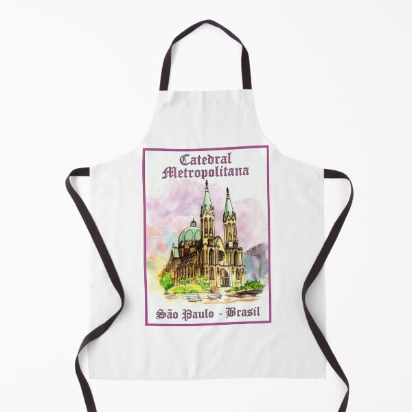 Item preview, Se Cathedral Sao Paulo - Metropolitan Cathedral Watercolor Brasil designed and sold by City Tour Collection.