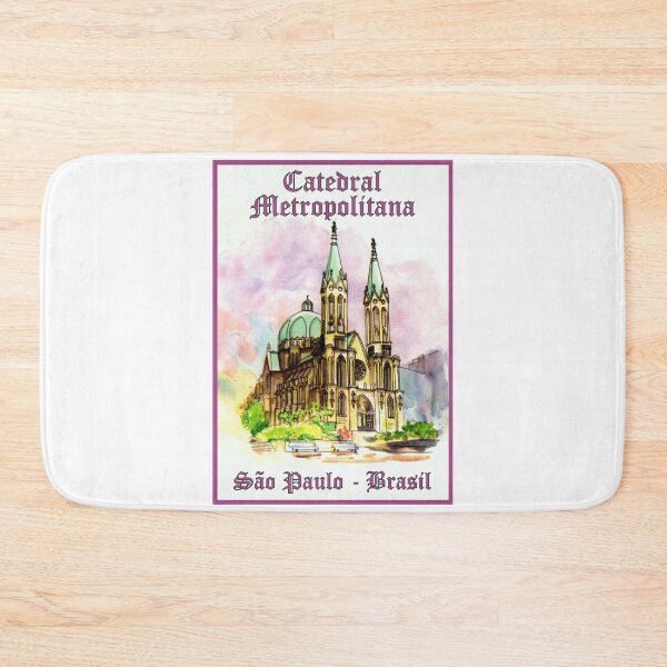 Item preview, Se Cathedral Sao Paulo - Metropolitan Cathedral Watercolor Brasil designed and sold by City Tour Collection.