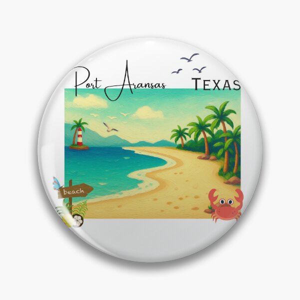 Artikelvorschau, Vintage-Reiseposter Port Aransas, Texas | Retro-Kunstdruck von der Golfküste entworfen und verkauft von DonnaRaine.