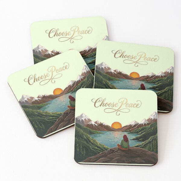 Item preview, Choose Peace : Peaceful Mountain Lake Meditation designed and sold by Northern Glow Art.