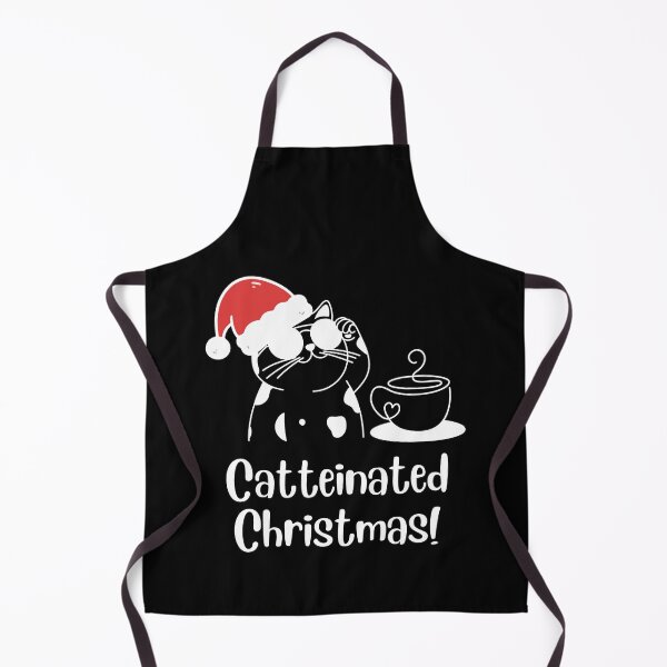 Item preview, Catteinated Christmas – Black Funny Coffee and Cat Lover Holiday Minimalist Design Funny quote designed and sold by Artycom.