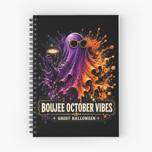 Item preview, Boujee October Vibes Ghost Halloween Colorful Splash Art Gift for Halloween Lovers designed and sold by Nightarel.