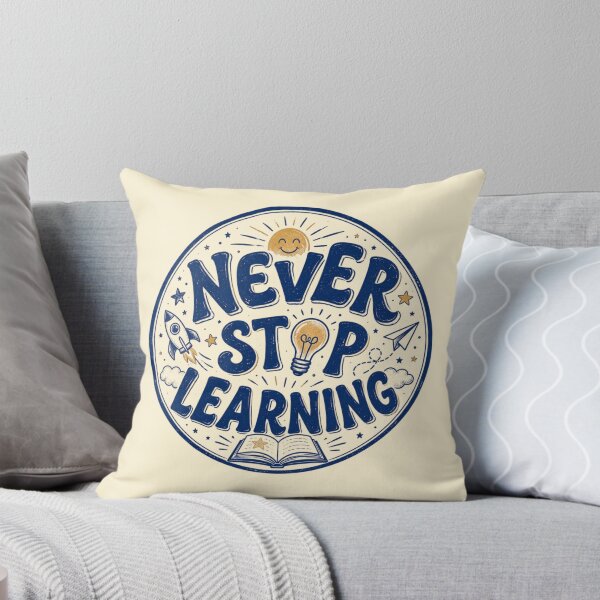 Item preview, Never Stop Learning — Circular Emblem Seal designed and sold by 89shirts.