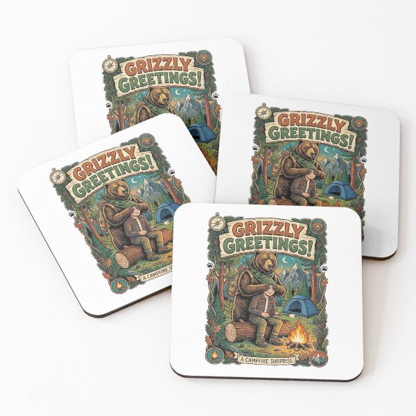 Item preview, Grizzly Greetings Campfire Surprise designed and sold by TeeARTHY.