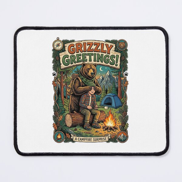 Item preview, Grizzly Greetings Campfire Surprise designed and sold by TeeARTHY.