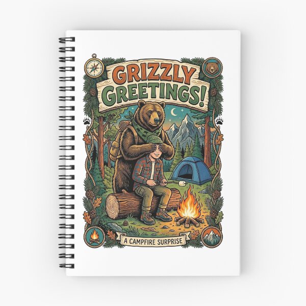 Item preview, Grizzly Greetings Campfire Surprise designed and sold by TeeARTHY.