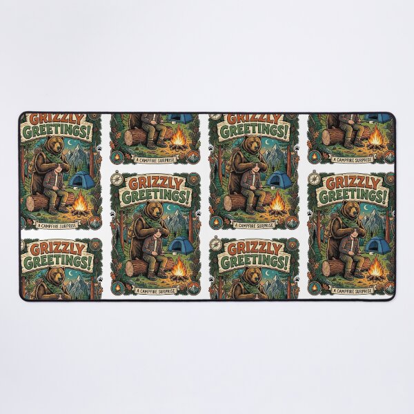 Item preview, Grizzly Greetings Campfire Surprise designed and sold by TeeARTHY.