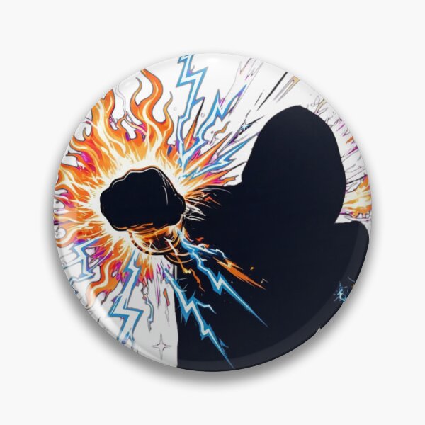 Item preview, Fire And Lightning Boxing Warrior Silhouette Punch designed and sold by Surviving Monday Club.