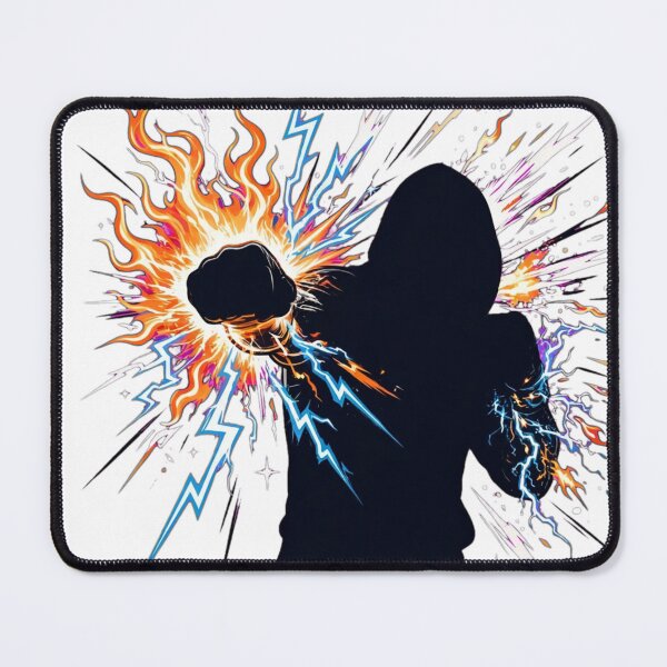 Item preview, Fire And Lightning Boxing Warrior Silhouette Punch designed and sold by Surviving Monday Club.