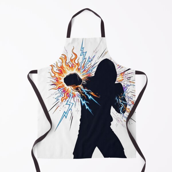 Item preview, Fire And Lightning Boxing Warrior Silhouette Punch designed and sold by Surviving Monday Club.