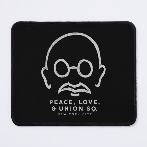 Item preview, Peace, Love & Union Sq - Vintage Minimalist Mahatma Gandhi NYC designed and sold by walkaroundwear.