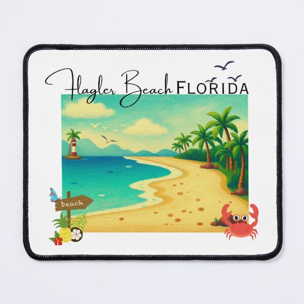 Item preview, Flagler Beach Florida Vintage Travel Poster | Retro Coastal Art Print designed and sold by DonnaRaine.