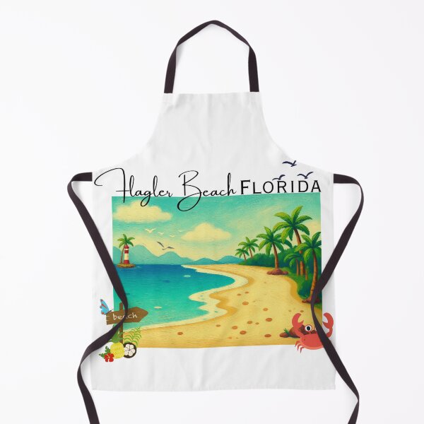 Item preview, Flagler Beach Florida Vintage Travel Poster | Retro Coastal Art Print designed and sold by DonnaRaine.