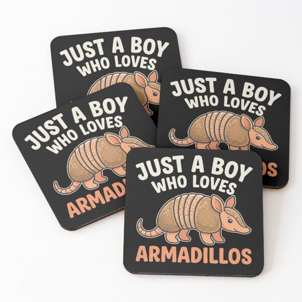 Item preview, Armadillo Just a Boy Who Loves Armadillos Kids T-Shirt | Cute Armadillo Animal Lover Graphic Gift designed and sold by Trendably.