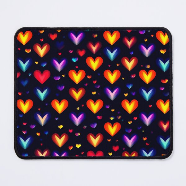 Item preview, Colorful Glowing Hearts Pattern – Vibrant Neon Love Design designed and sold by IMuDesigner.