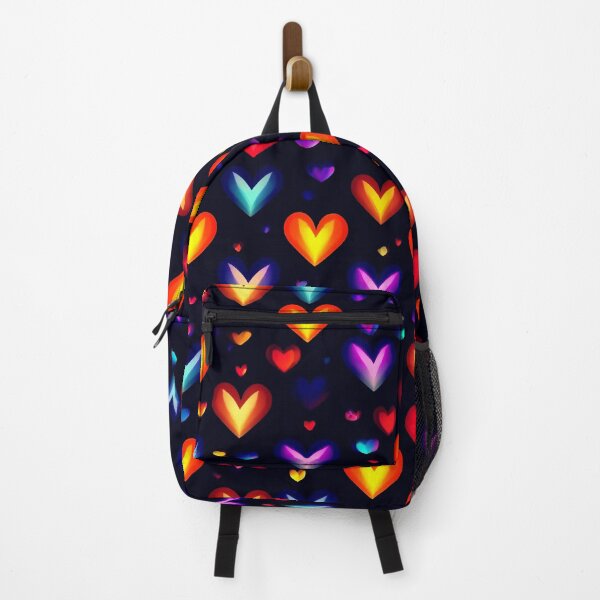 Item preview, Colorful Glowing Hearts Pattern – Vibrant Neon Love Design designed and sold by IMuDesigner.