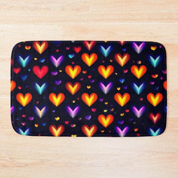 Item preview, Colorful Glowing Hearts Pattern – Vibrant Neon Love Design designed and sold by IMuDesigner.