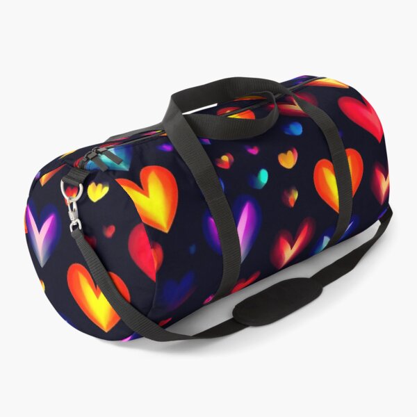 Item preview, Colorful Glowing Hearts Pattern – Vibrant Neon Love Design designed and sold by IMuDesigner.
