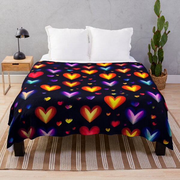 Item preview, Colorful Glowing Hearts Pattern – Vibrant Neon Love Design designed and sold by IMuDesigner.