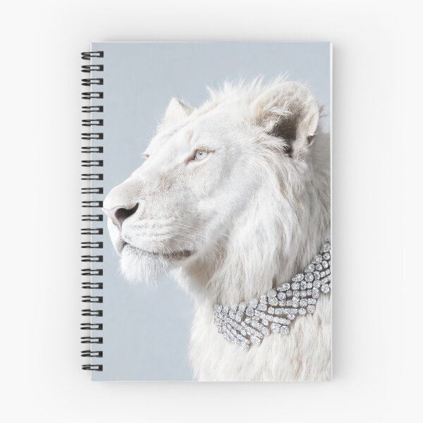 Item preview, Majestic White Lion with Crystal Necklace designed and sold by JenniferMoren.
