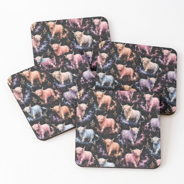 Item preview, Pastel Highland Cow Pattern designed and sold by RkskArt.