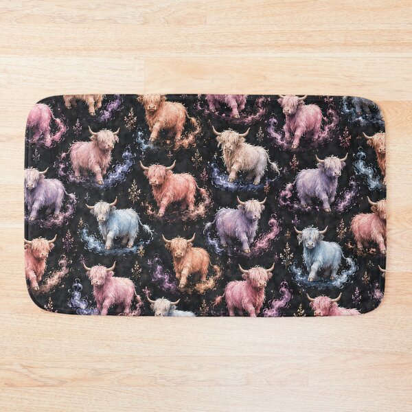 Item preview, Pastel Highland Cow Pattern designed and sold by RkskArt.