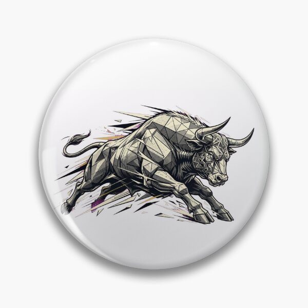 Item preview, Geometric Charging Bull - Power and Energy Illustration designed and sold by Fulaly.