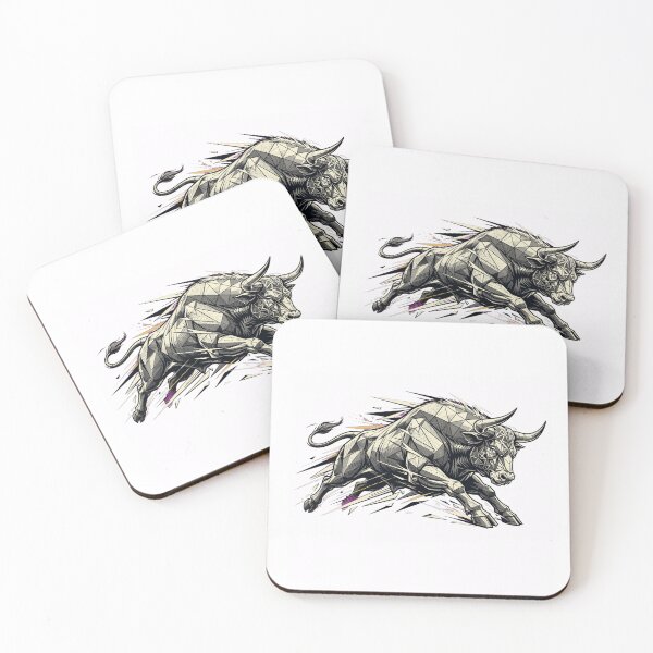 Item preview, Geometric Charging Bull - Power and Energy Illustration designed and sold by Fulaly.