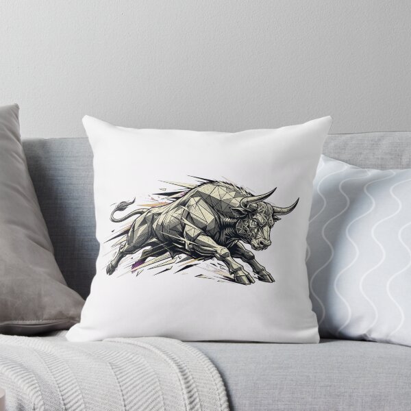 Item preview, Geometric Charging Bull - Power and Energy Illustration designed and sold by Fulaly.