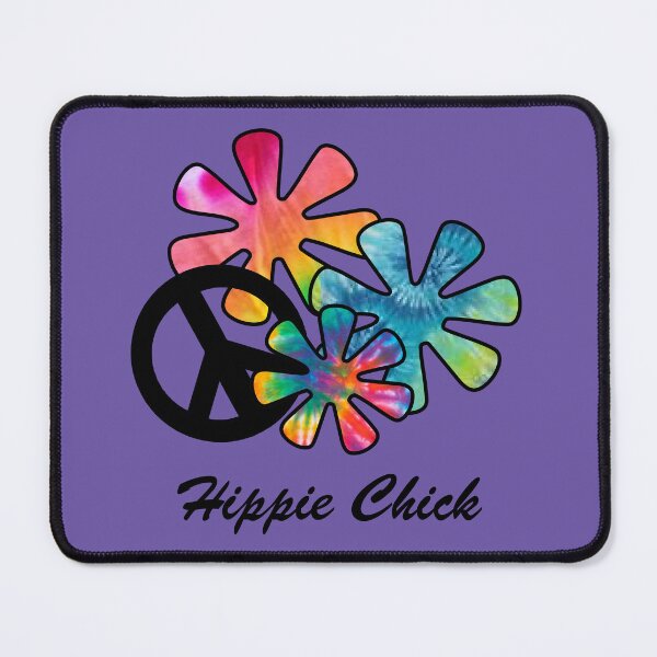 Item preview, Hippie Chick, Hippies, 60's, Retro Tie-Dye Flowers Peace Sign designed and sold by classic car craze.