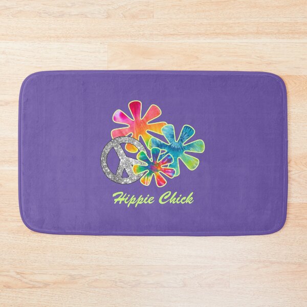 Item preview, Hippie Chick, Hippies, 60's, Retro Tie-Dye Flowers Peace Sign designed and sold by classic car craze.