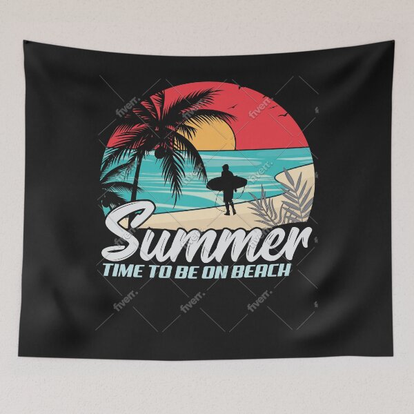 Item preview, Retro Summer Beach Sunset Surf Design designed and sold by NexoraOfficial.