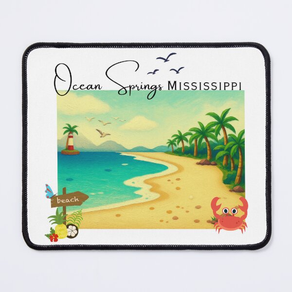 Item preview, Ocean Springs Mississippi Vintage Travel Poster | Retro Gulf Coast Art Print designed and sold by DonnaRaine.