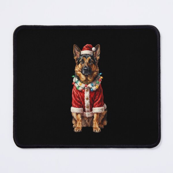 Item preview,  Merry Christmas Lights German Shepherd Dog With Santa Hat designed and sold by SOUFIANE1991.