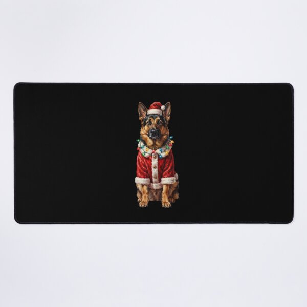 Item preview,  Merry Christmas Lights German Shepherd Dog With Santa Hat designed and sold by SOUFIANE1991.