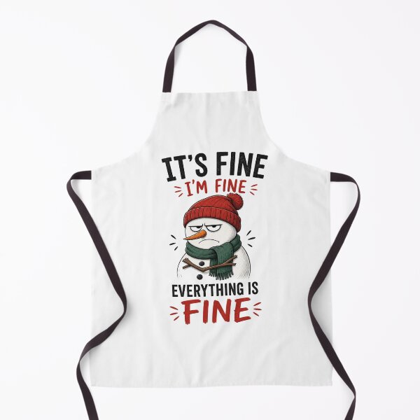 Item preview, Its Fine Im Fine Everything Is Fine Grumpy Snowman Christmas designed and sold by Clean Print Goods.