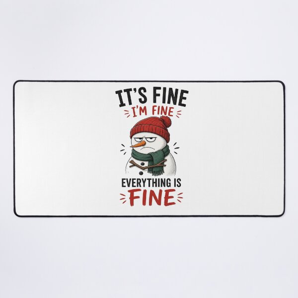 Item preview, Its Fine Im Fine Everything Is Fine Grumpy Snowman Christmas designed and sold by Clean Print Goods.