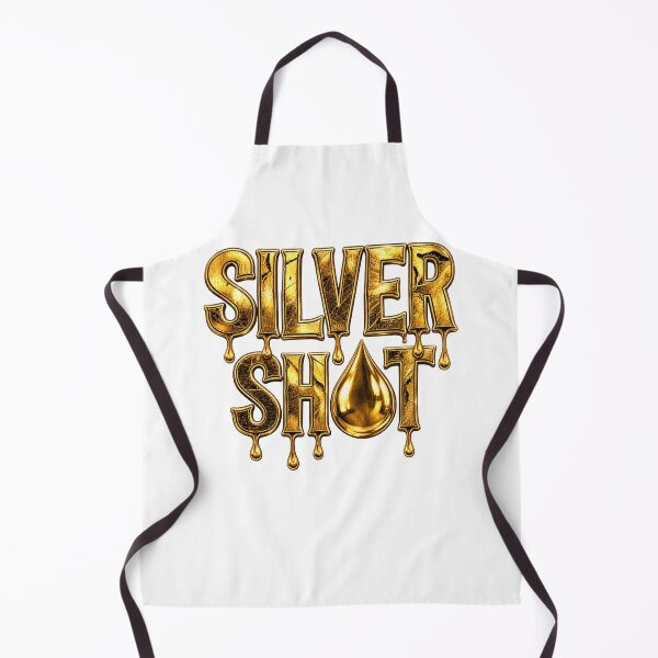 Item preview, Silver Shot- Dripping Gold Liquid Metal Typography designed and sold by LC&LCPlatform.