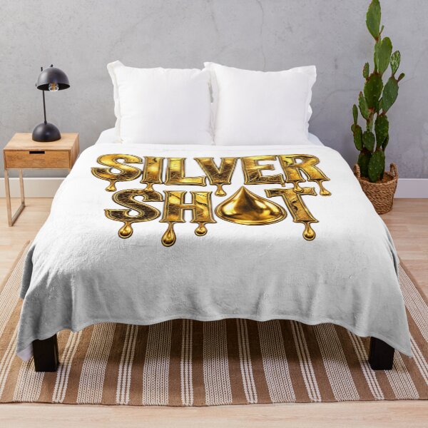 Item preview, Silver Shot- Dripping Gold Liquid Metal Typography designed and sold by LC&LCPlatform.