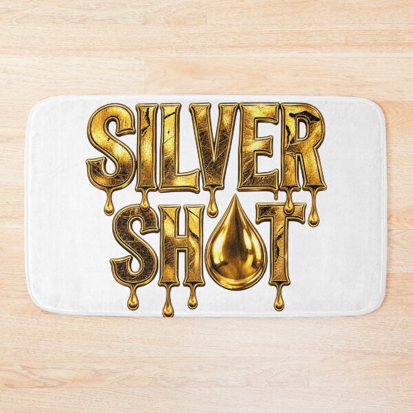 Item preview, Silver Shot- Dripping Gold Liquid Metal Typography  designed and sold by LC&LCPlatform.