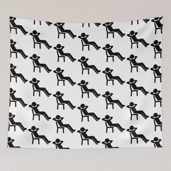 Item preview, Relaxing Person in Chair Minimalist Black and White designed and sold by LenNo9881.